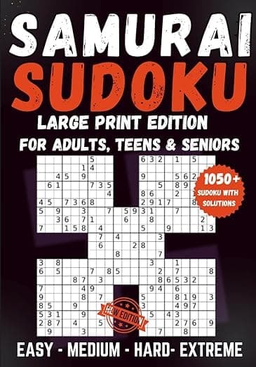Ultimate Samurai Sudoku: 210 Samurai Puzzles with 1,050+ Sudoku Grids, Bonus Variants, and Solutions for Adults, Teens, and Seniors